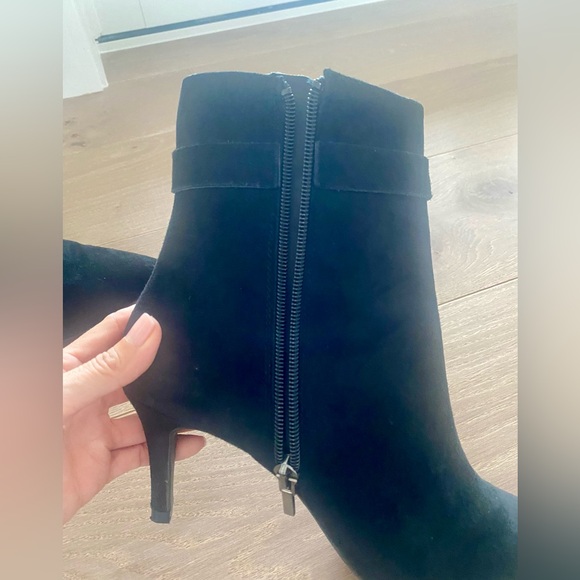 Pedro Anton black suede bootie with rhinestone bit accent, size 7 (37) - Picture 4 of 14